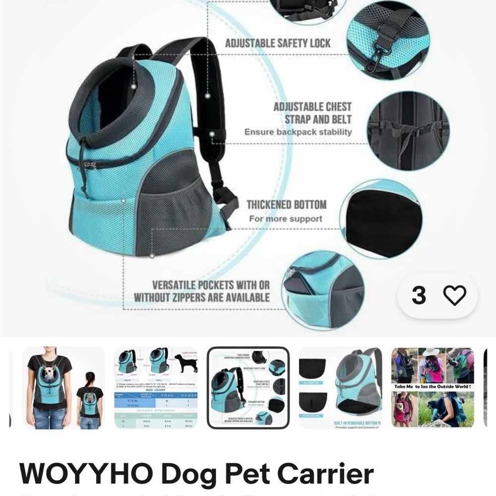 DOG GEAR. BLUE BY WOYYHO,  NWT - Picture 2 of 4